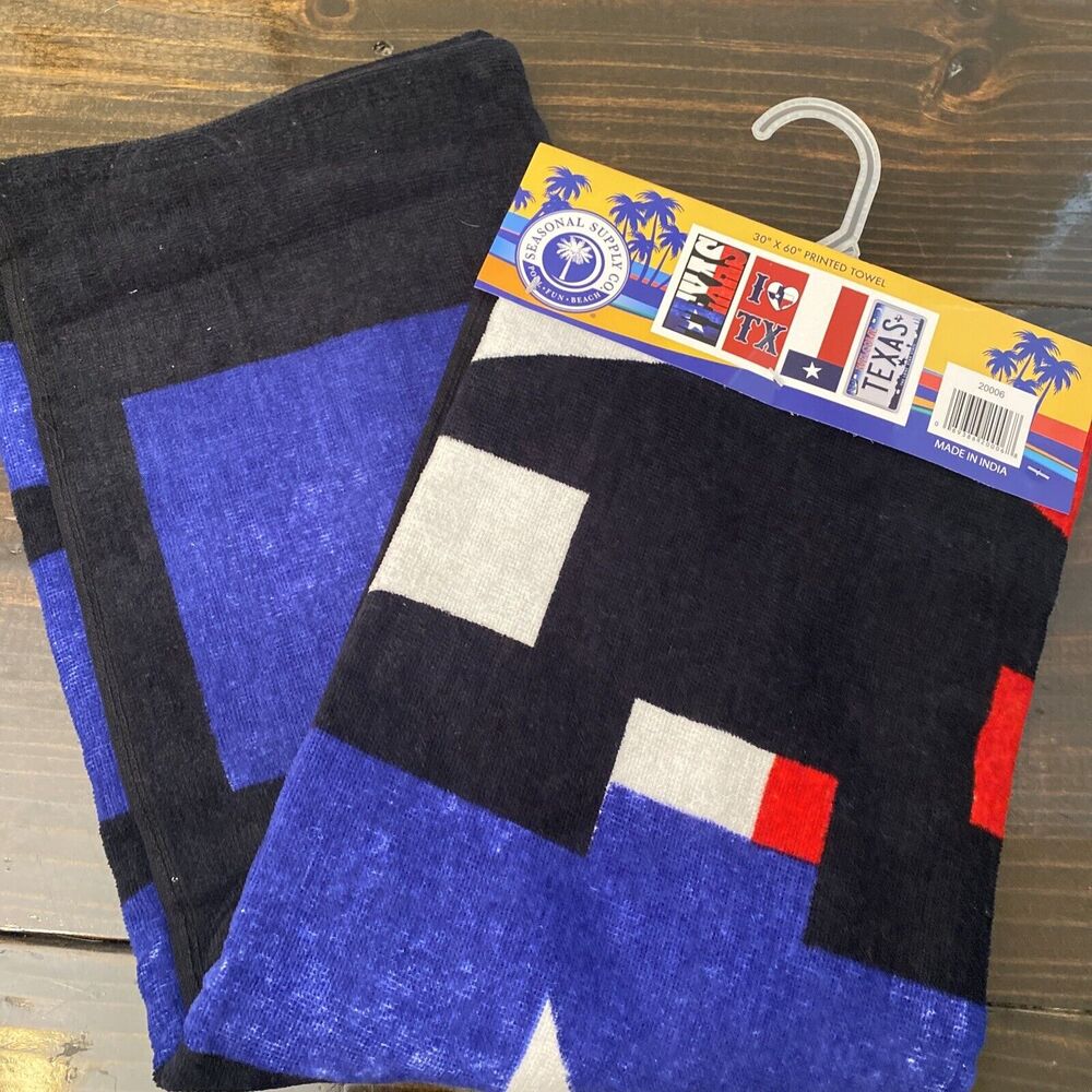 Seasonal Supply Co. Texas Theme Beach Towel
